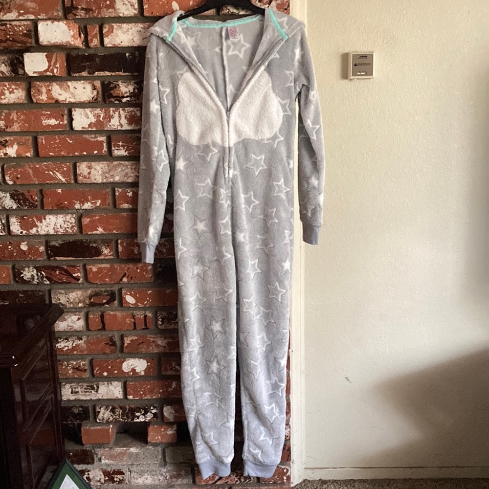 SO Faux Fur Zip Front Hooded Sleeper Small